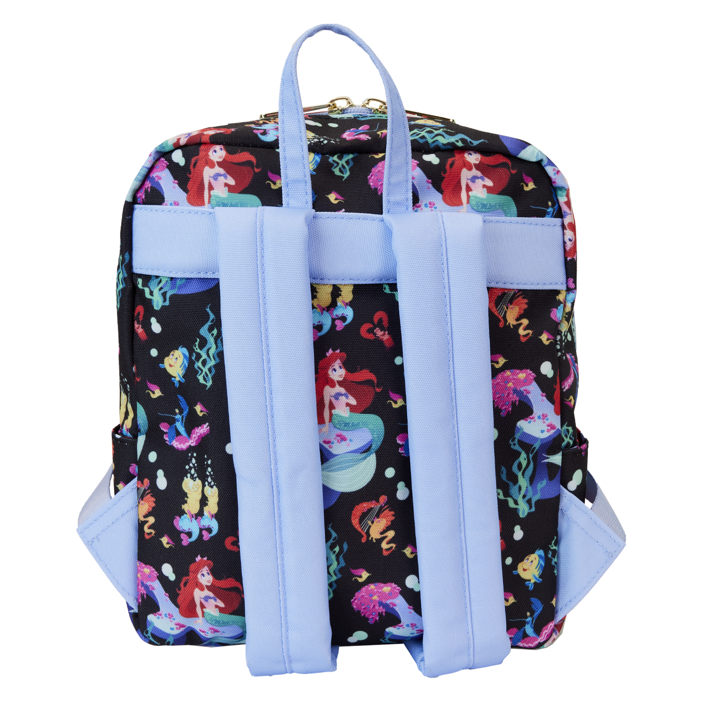 The Little Mermaid 35th Anniversary Life is the Bubbles All-Over Print Nylon Square Mini Backpack LFY