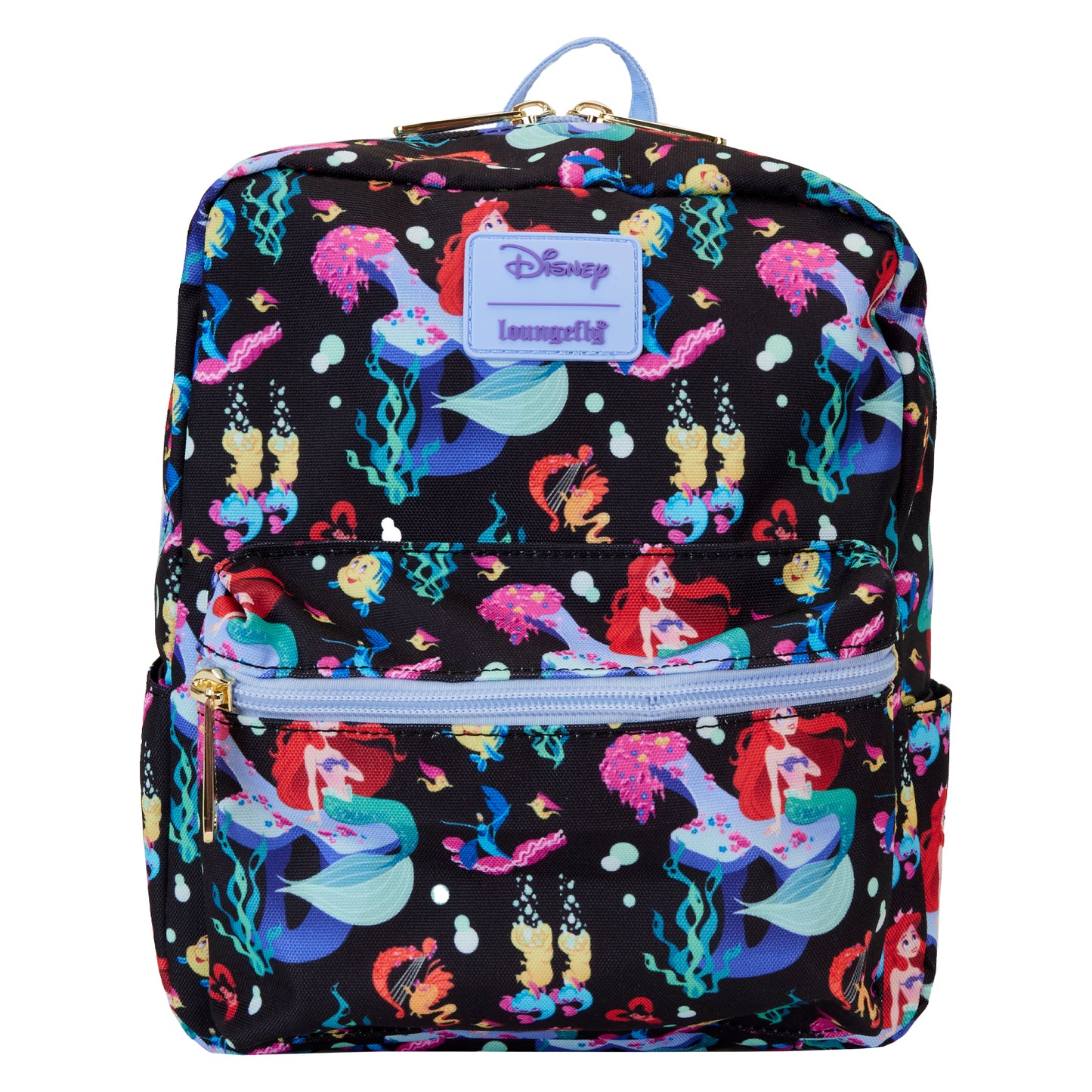 The Little Mermaid 35th Anniversary Life is the Bubbles All-Over Print Nylon Square Mini Backpack LFY