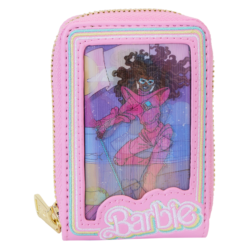 Loungefly Barbie 65th Anniversary Doll Box Triple Lenticular Zip Around Wallet LFY