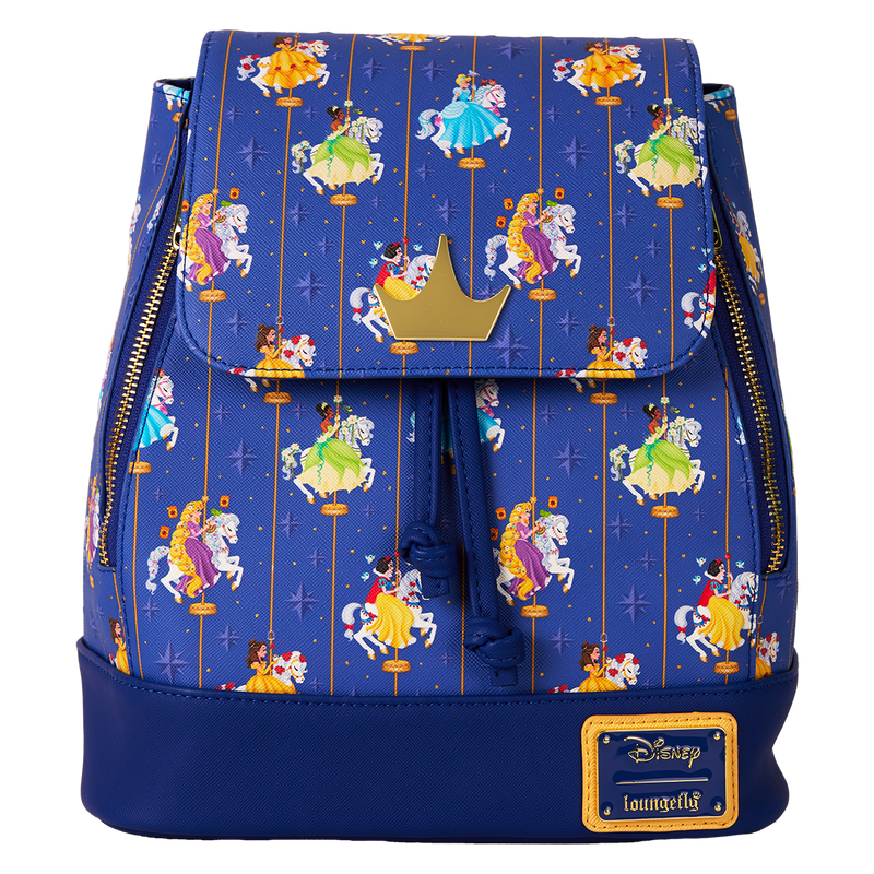 Disney Princess Carousel All-Over Print Drawstring Mini Backpack LFY