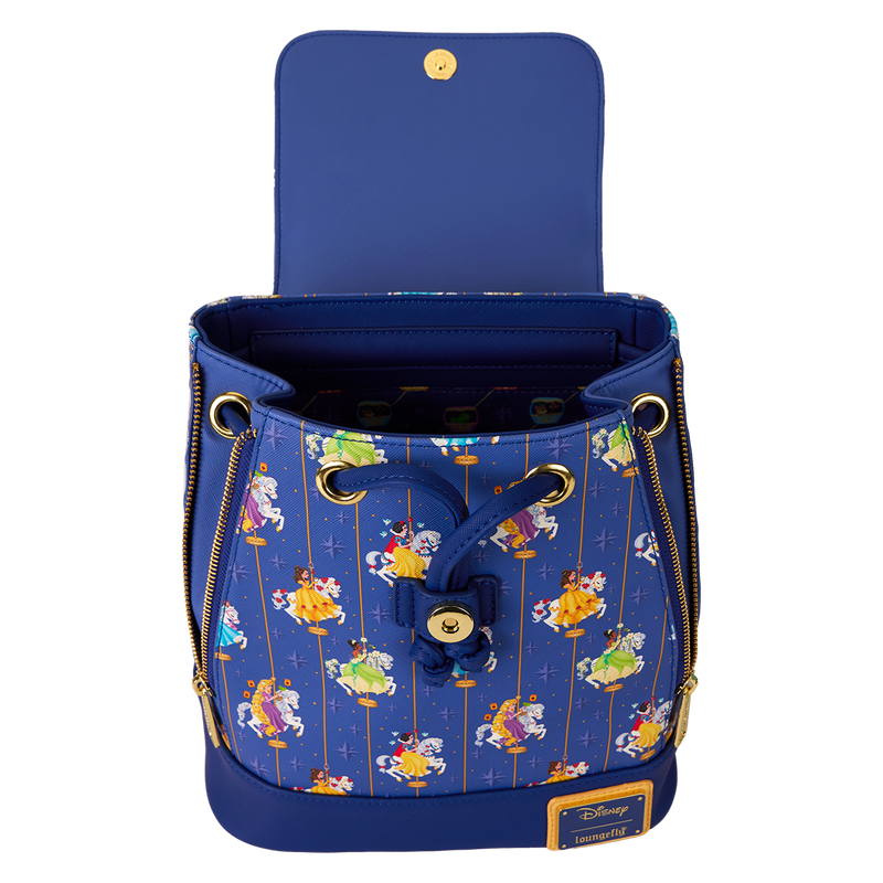 Disney Princess Carousel All-Over Print Drawstring Mini Backpack LFY
