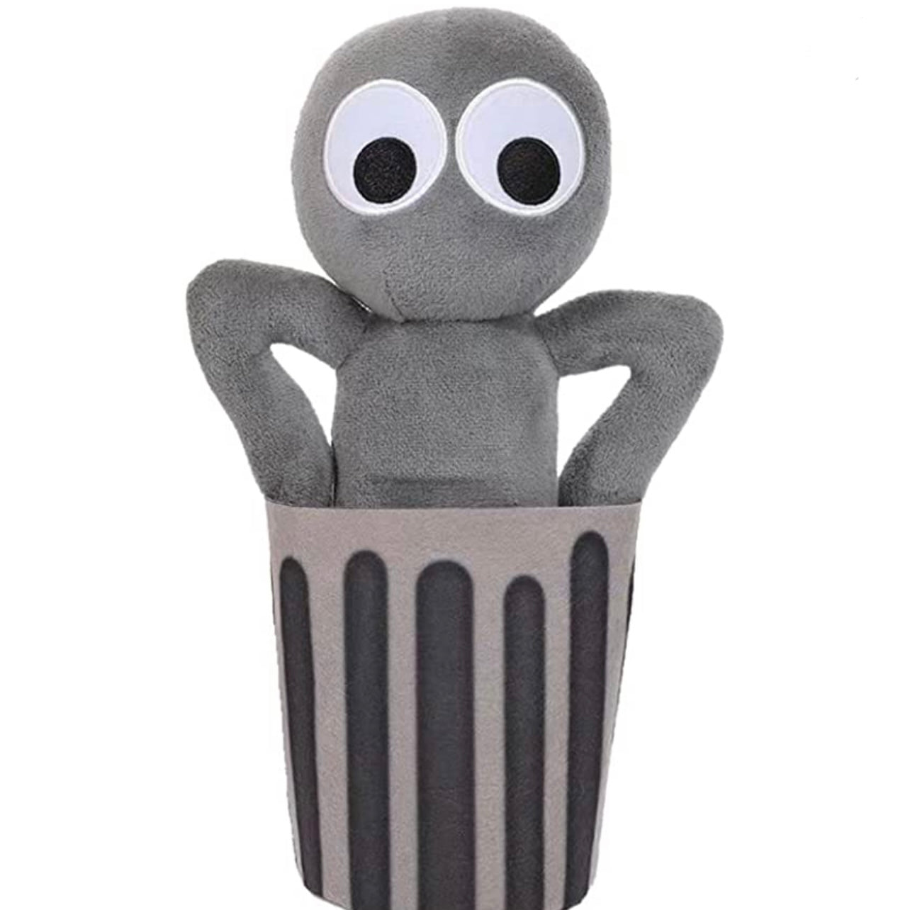 Gray Trash Can-Rainbow Friends plush