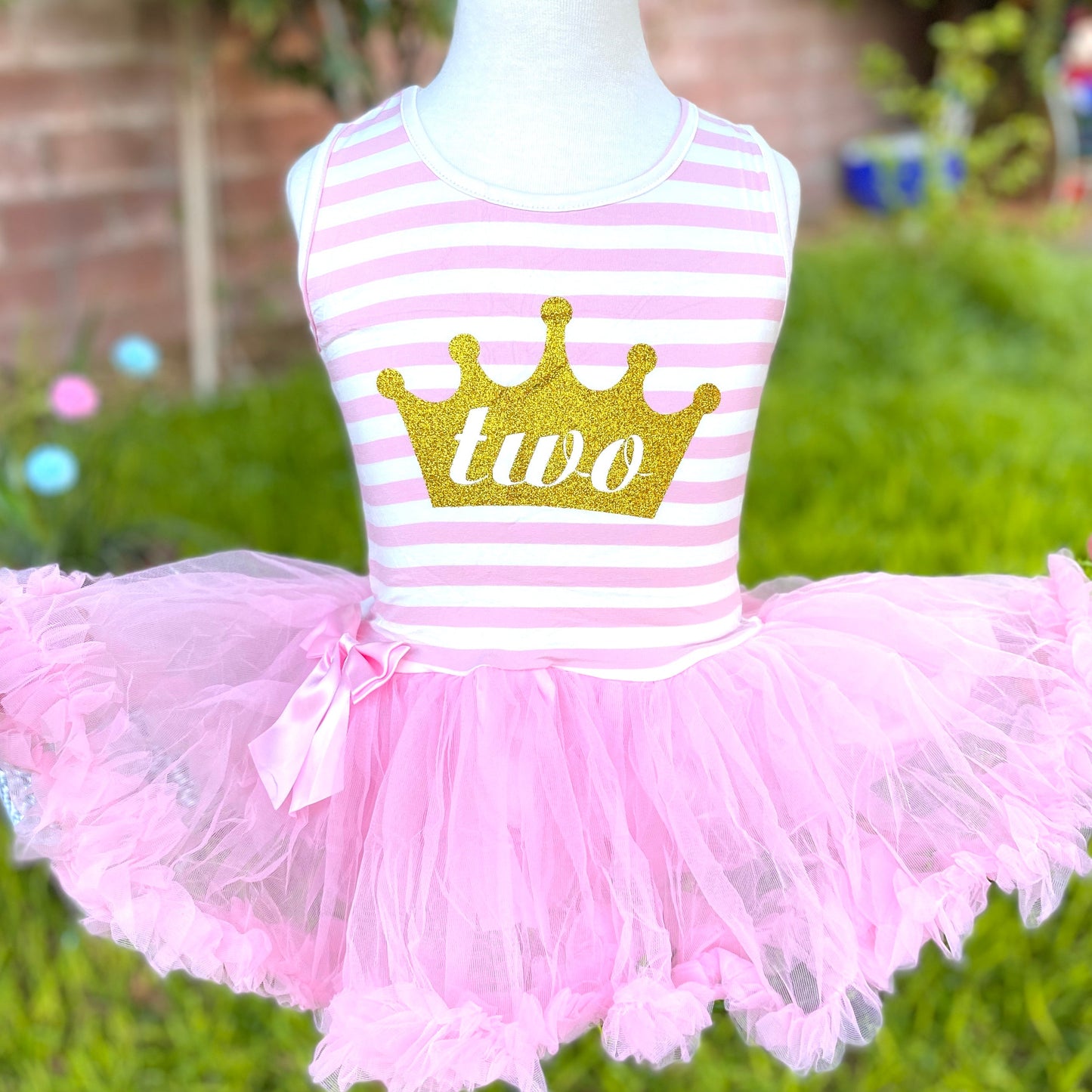 First Birthday with Crown Tutu Dress
