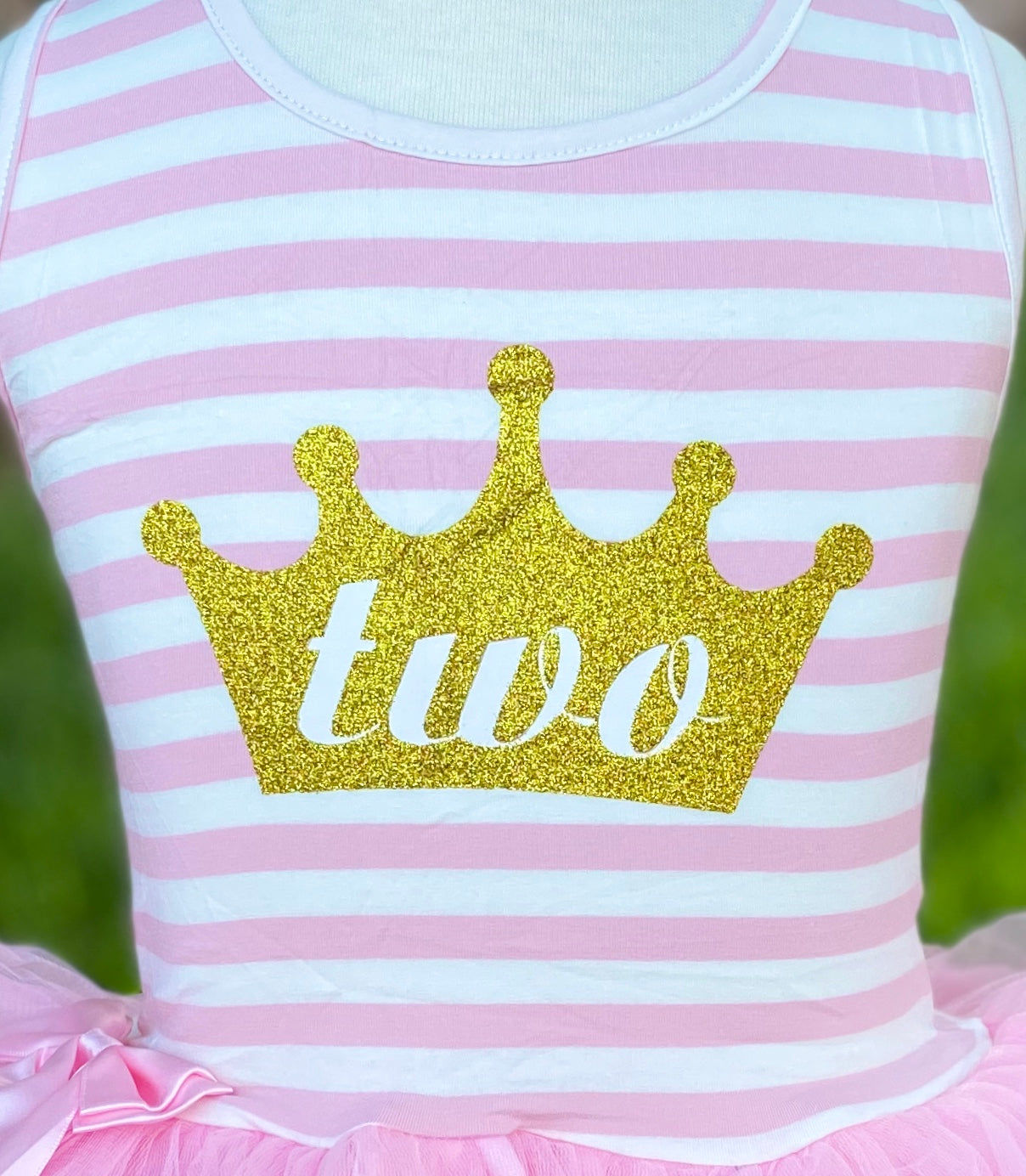 Second Birthday with Crown Tutu Dress
