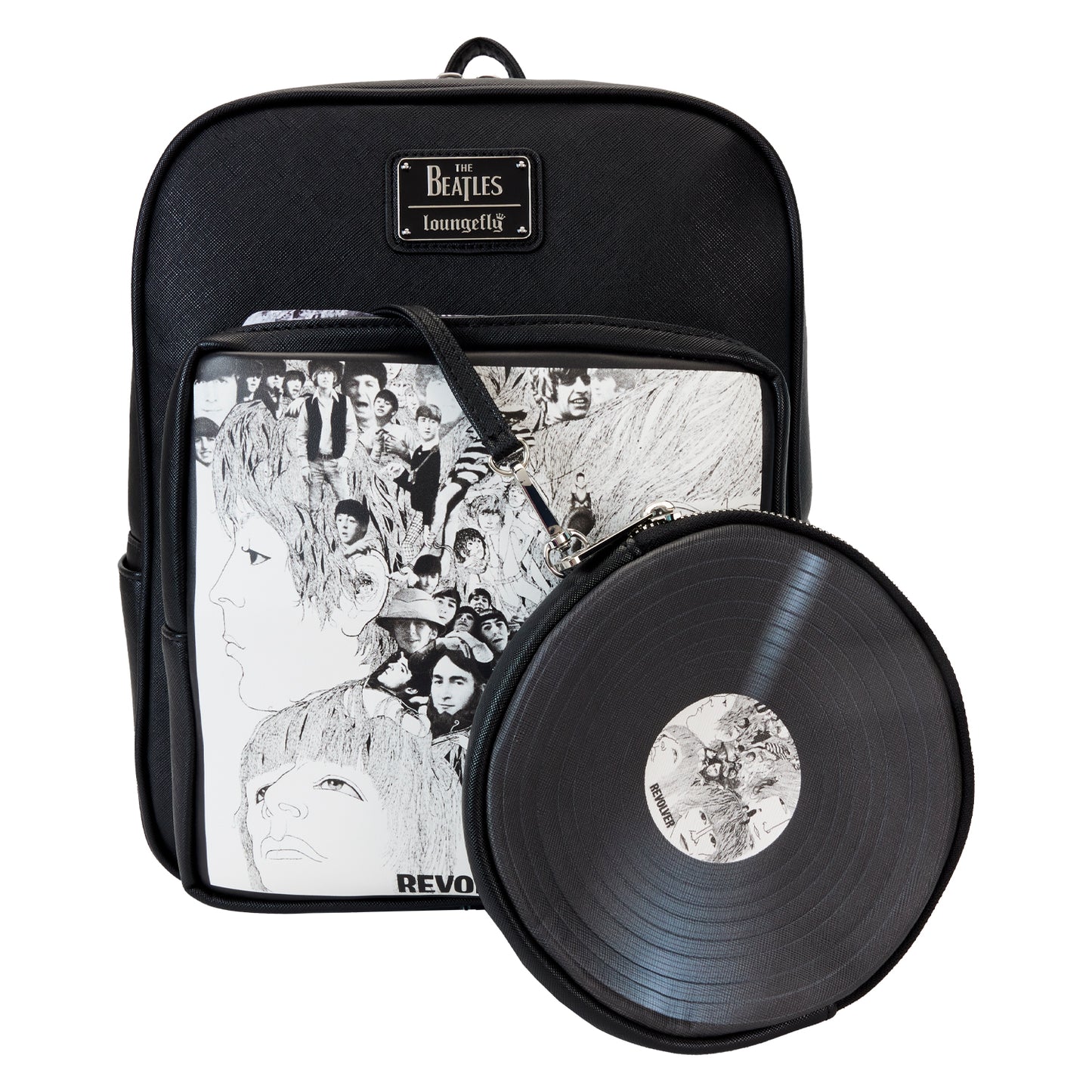 The Beatles Revolver Album Cover Mini Backpack with Record Coin Bag LFY