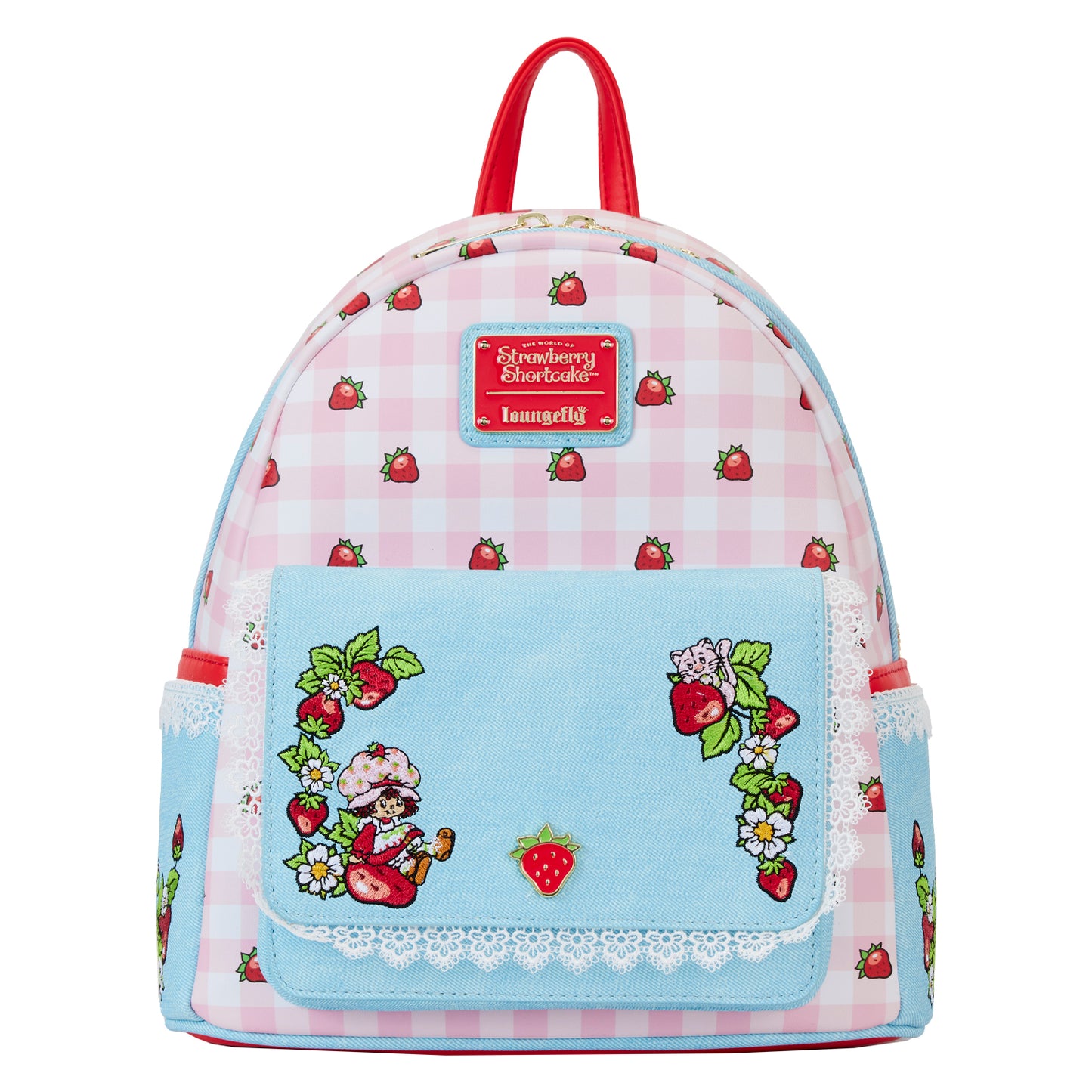 Strawberry Shortcake Denim Pocket Mini Backpack LFY