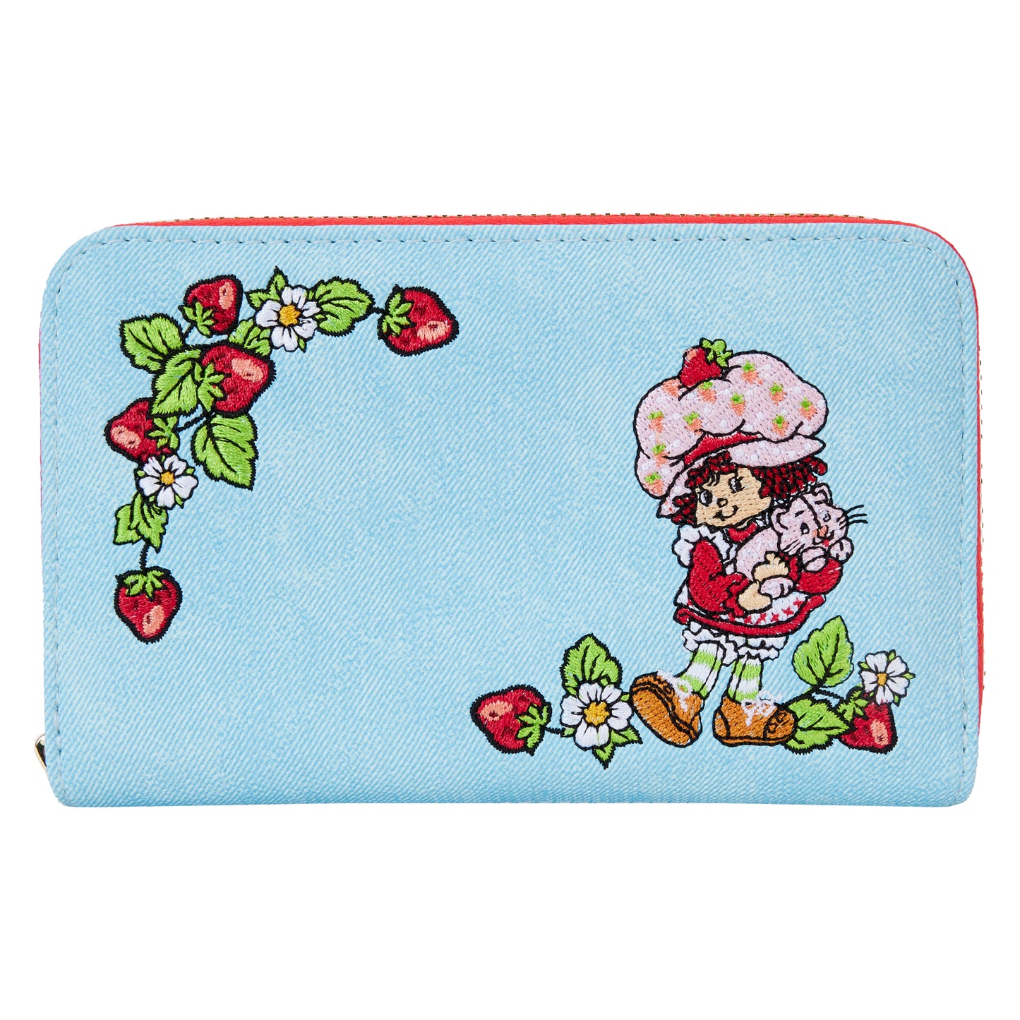 Strawberry Shortcake Denim Zip Around Wallet LFY