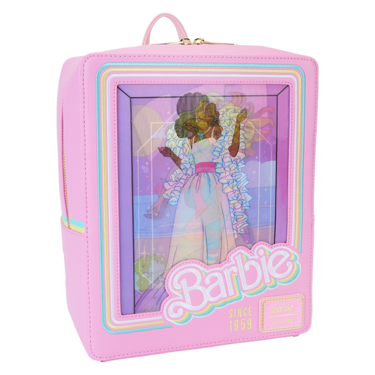 Loungefly Barbie 65th Anniversary Doll Box Triple Lenticular Mini Backpack LFY