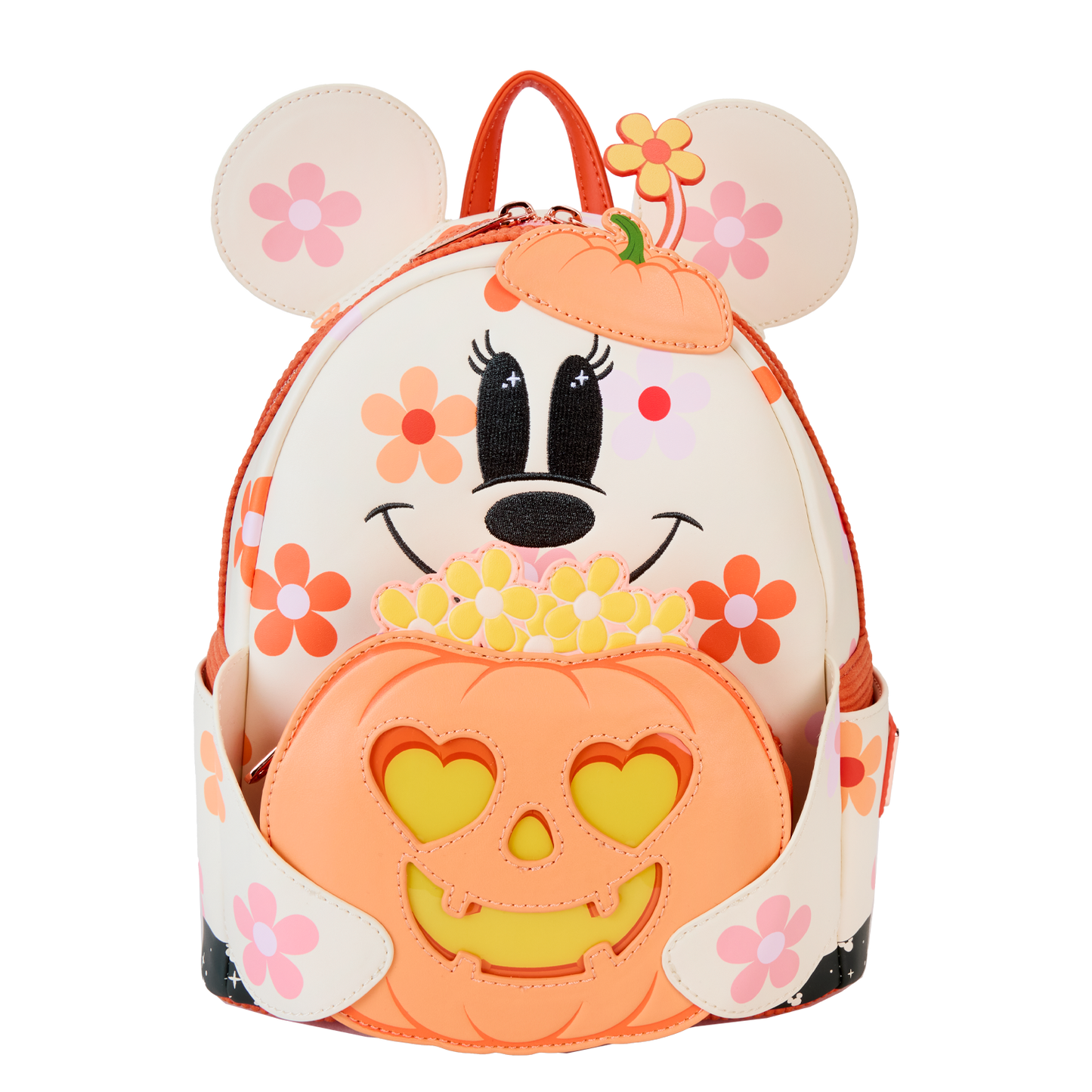 Loungefly Disney Minnie Mouse Floral Ghost Cosplay Light Up Glow Mini Backpack LFY