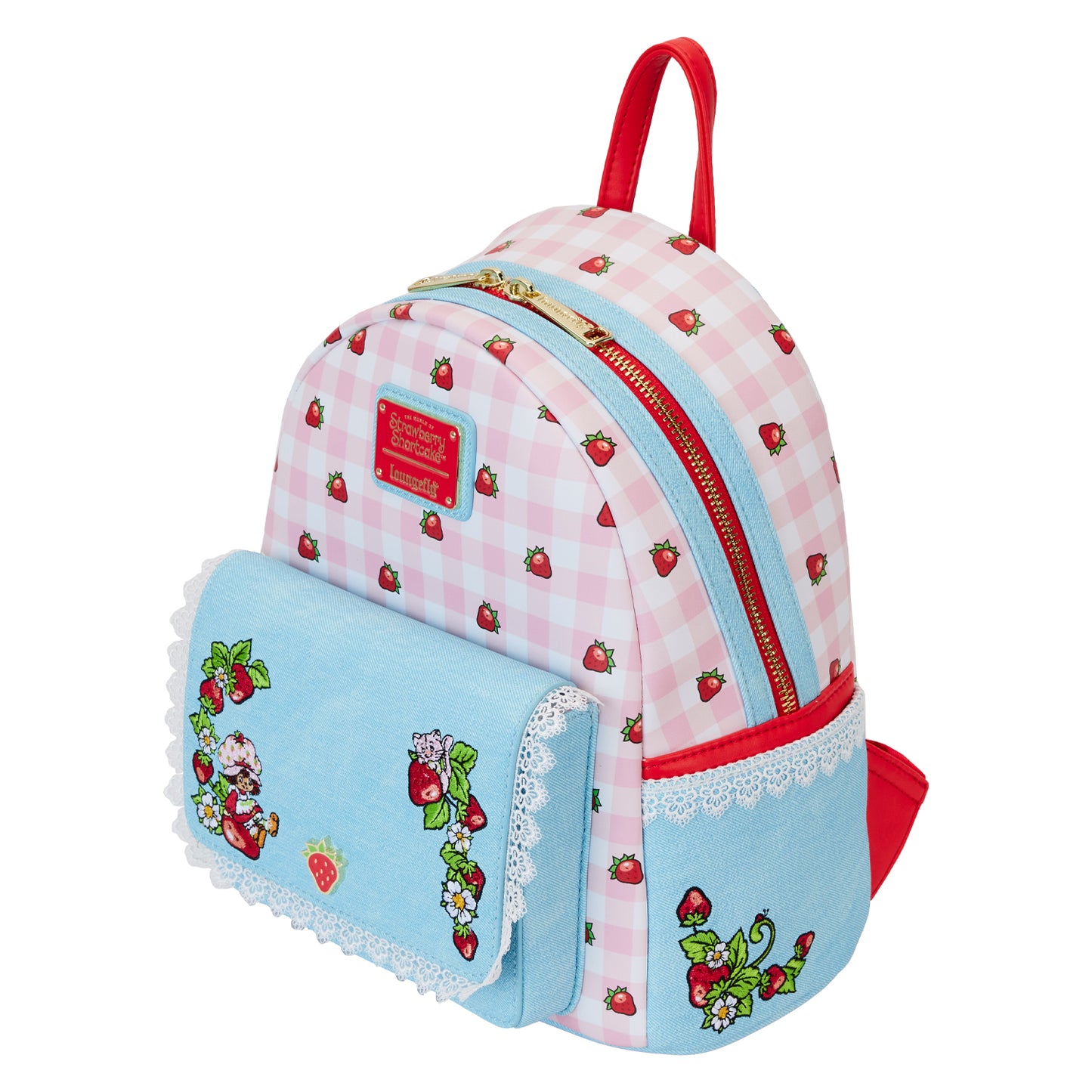 Strawberry Shortcake Denim Pocket Mini Backpack LFY