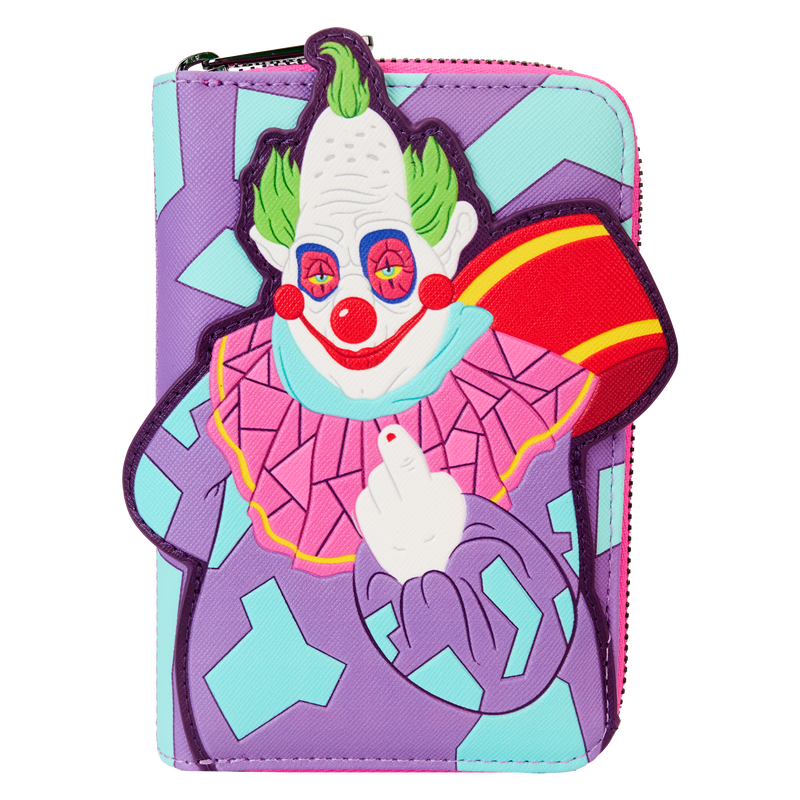 Loungefly Killer Klowns from Outer Space Jumbo Cosplay Glow Zip Around Wallet LFY