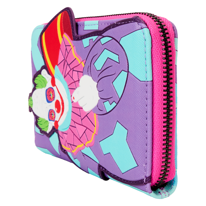 Loungefly Killer Klowns from Outer Space Jumbo Cosplay Glow Zip Around Wallet LFY