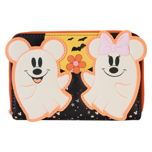 Loungefly Mickey & Minnie Floral Ghost Glow in the Dark Wallet LFY