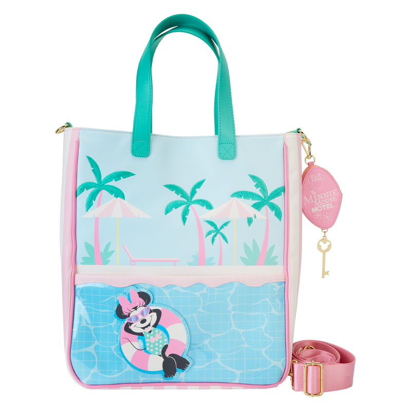 Minnie Mouse Vacation Style Loungefly Tote Bag with Coin Bag LFY