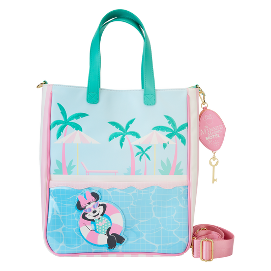 Minnie Mouse Vacation Style Loungefly Tote Bag with Coin Bag LFY