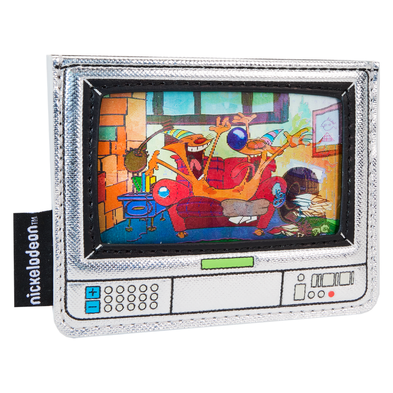 Nickelodeon Retro TV Triple Lenticular Loungefly Card Holder LFY