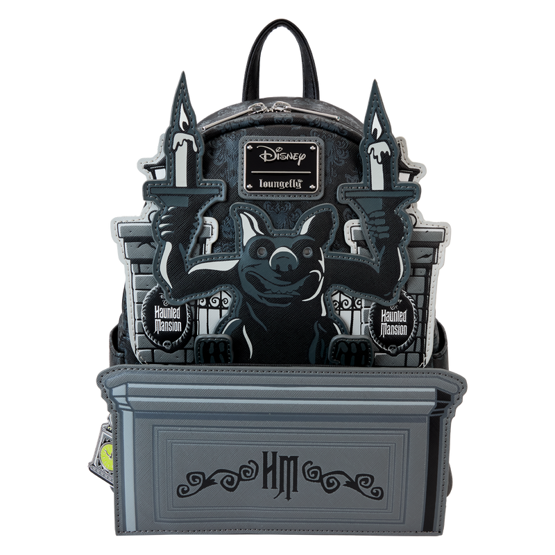 Loungefly The Haunted Mansion Gargoyle Wallpaper Light Up Glow Mini Backpack LFY