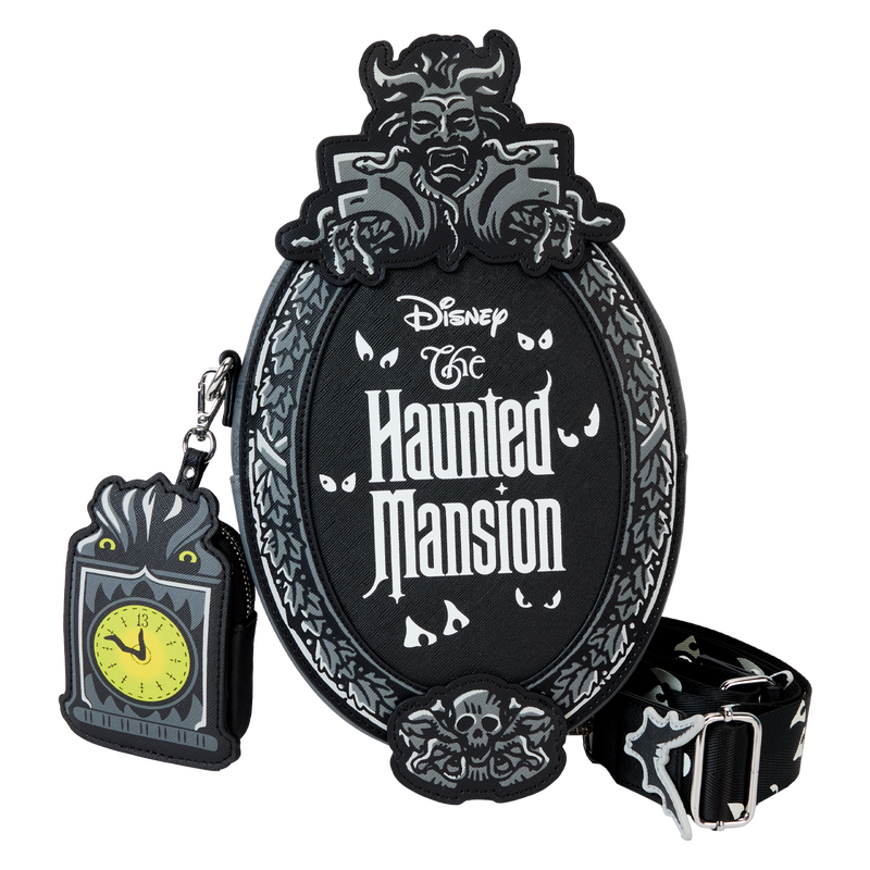 Loungefly The Haunted Mansion Plaque Glow Crossbody Bag With Coin Bag LFY