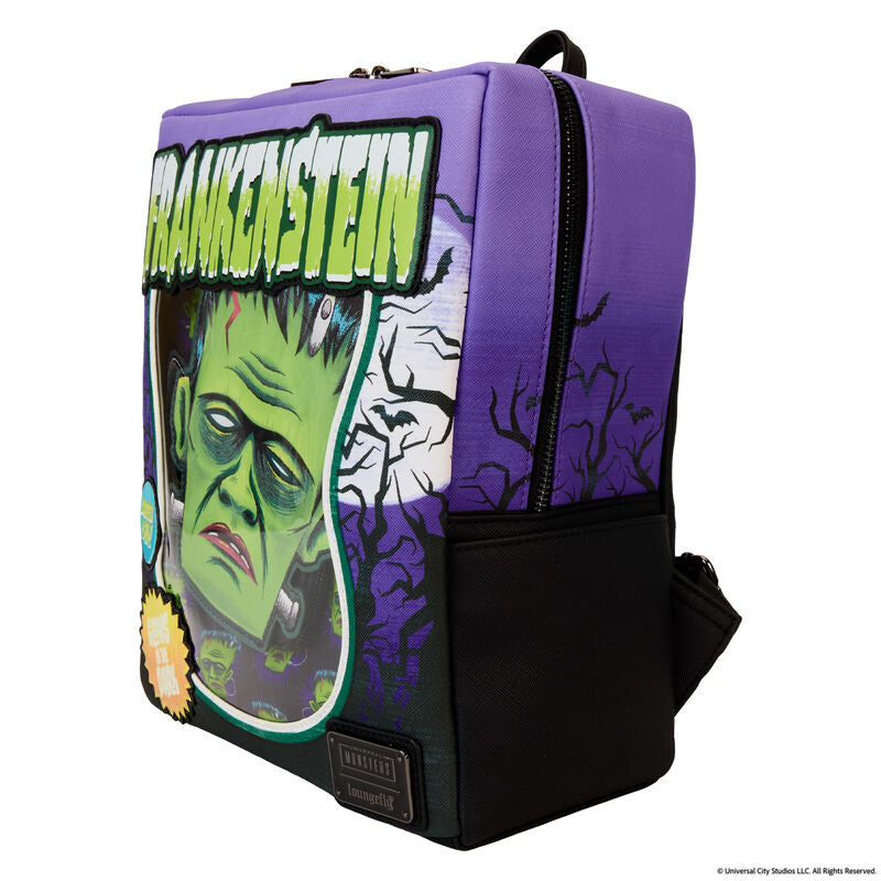 Loungefly Universal Monsters Frankenstein Mask Glow Mini Backpack With Coin Bag LFY