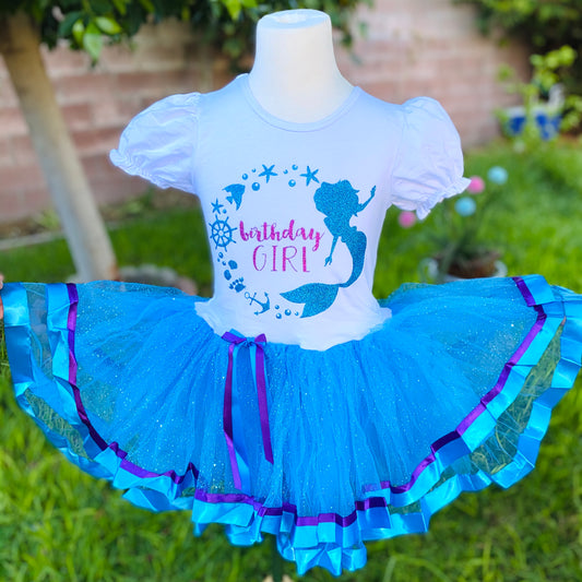 Birthday Girl- Mermaid Tutu Dress