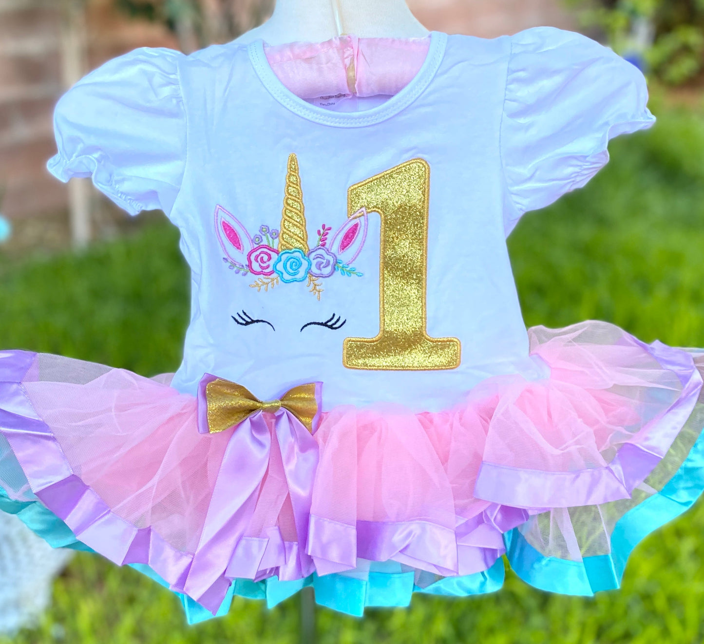 Unicorn First Birthday Tutu Dress