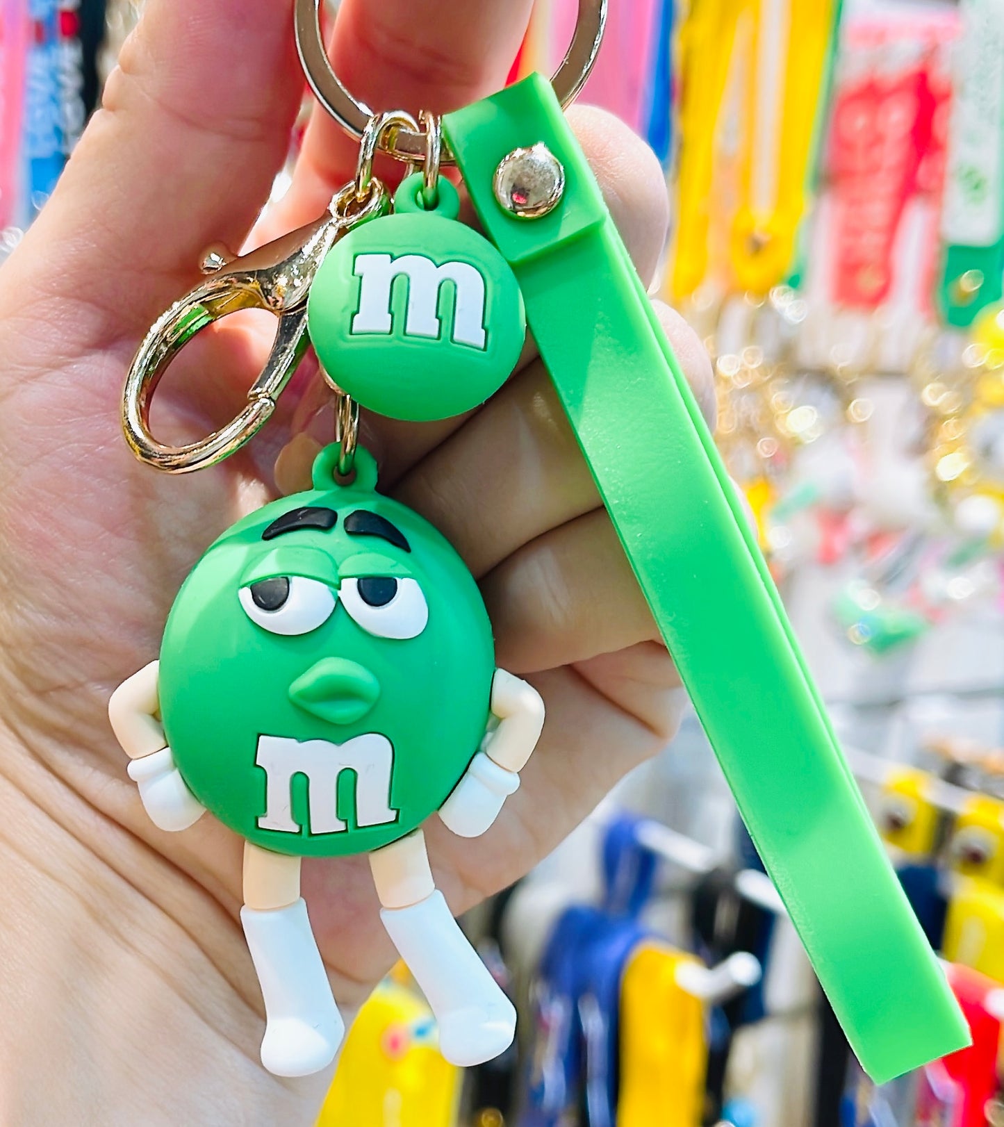 Green M Keychain