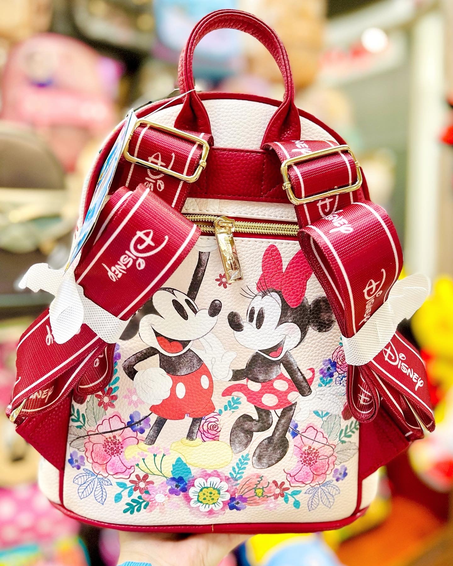 Exclusive- Minnie and Mickey Mouse Vegan Leather Backpack