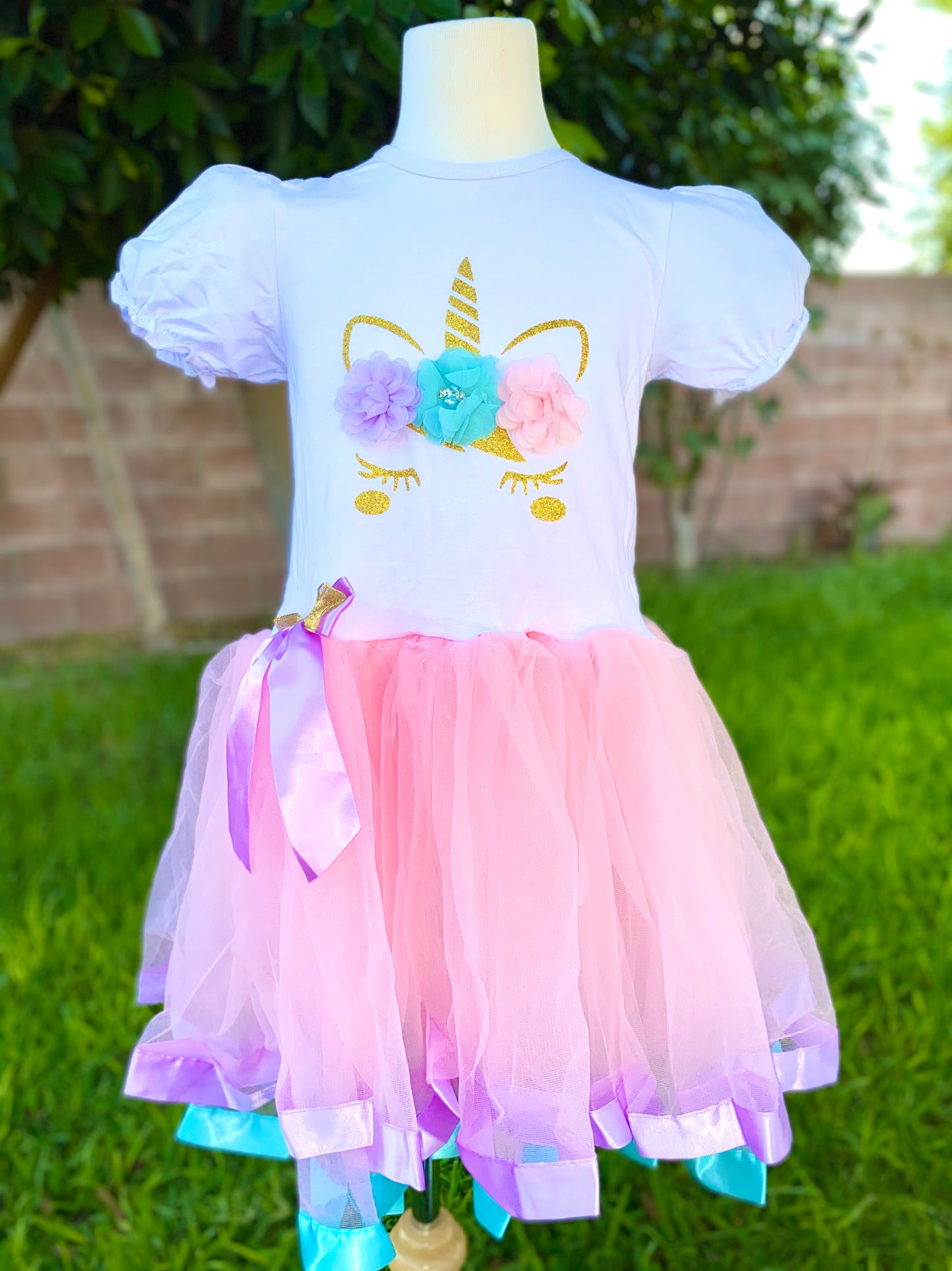 Unicorn Third Birthday Tutu Dress