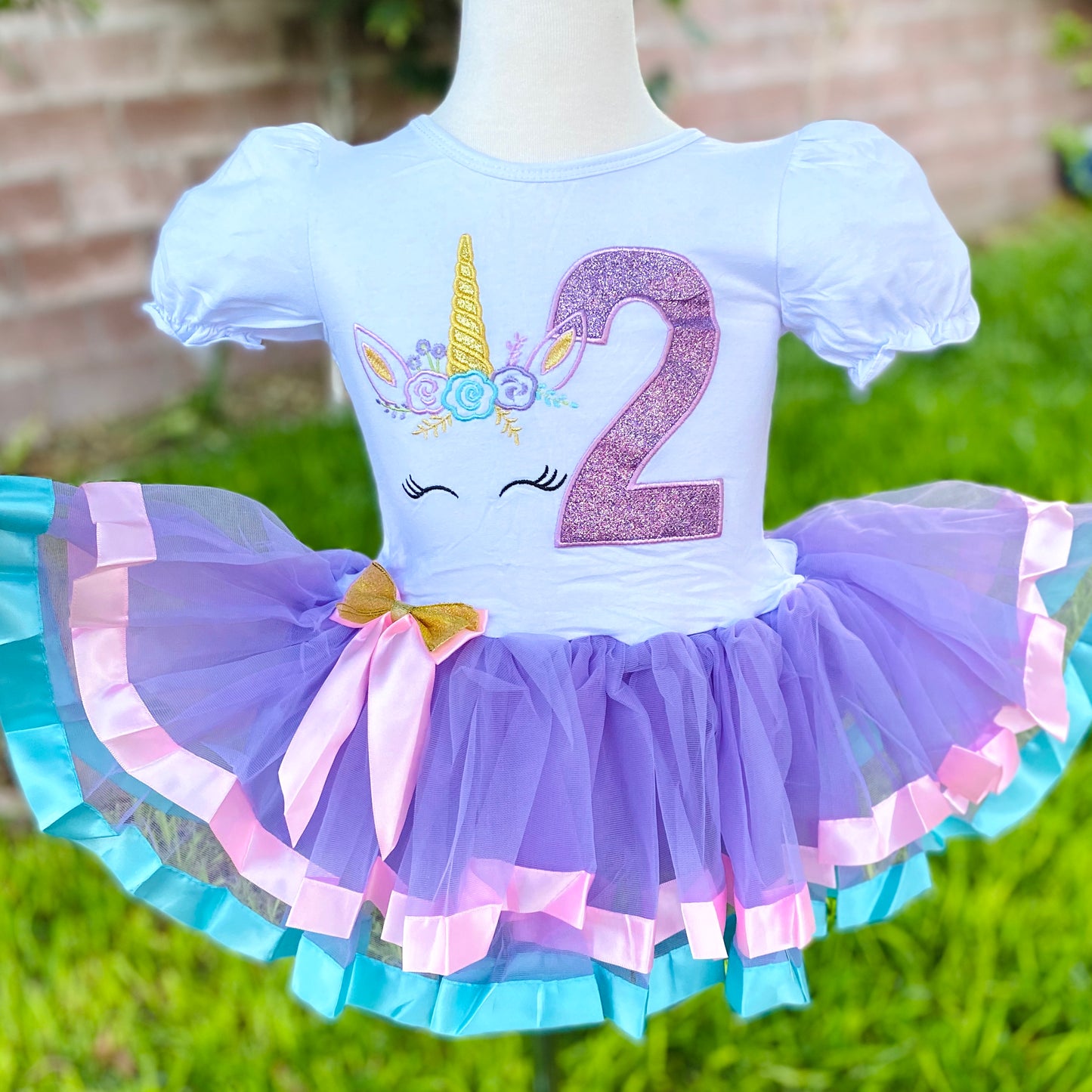 Unicorn Third Birthday Tutu Dress